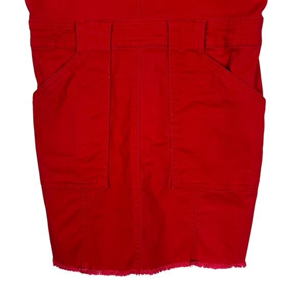 Dickies Overall Mini Dress Womens XS Cotton Stretch Pockets Utility Retro 90s - Picture 3 of 6